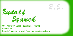 rudolf szamek business card